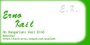 erno kail business card